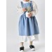 Children Girls Japanese Style Gardening Cooking Cotton Linen Aprons Dress with Pockets