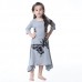 Kid Girls Butterfly Printed Long Sleeve Dress