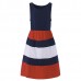 Summer Kid Girls Striped Patchwork Sleeveless Tank Maxi Dress