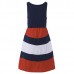 Summer Kid Girls Striped Patchwork Sleeveless Tank Maxi Dress