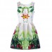 Kid Girls Sleeveless O-Neck Printed Dress