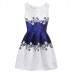 Kid Girls Sleeveless O-Neck Printed Dress