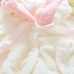 Baby Kid Girl Rabbit Ears Bowknot Pure Color Hooded Cloak Coat