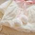 Baby Kid Girl Rabbit Ears Bowknot Pure Color Hooded Cloak Coat