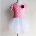 Baby Girls Dot Princess Short Sleeve Stitching Styles Dress