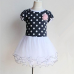 Baby Girls Dot Princess Short Sleeve Stitching Styles Dress