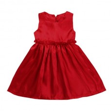 Girls Summer Beach Silk Satin Princess Dress Baby Sundress