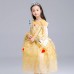 Kid Girls Bell Sleeve O-Neck Fancy Princess Dress