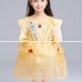 Kid Girls Bell Sleeve O-Neck Fancy Princess Dress