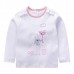 Kid Girls Long Sleeve Cartoon Character Cotton T-shirt