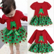 Children Toddler Girl Christmas Tress Tutu Dress Birthday T-Shirt