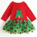 Children Toddler Girl Christmas Tress Tutu Dress Birthday T-Shirt