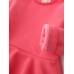 Girls Velvet Cotton Pure Color Lotus Leaf Edge Long Sleeve Kids Dress