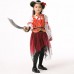 4Pcs Halloween Kid Girls Long Sleeve Pirate Cosplay Costume