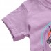 2015 New Little Maven Summer Baby Girl Children Horse Purple Cotton Short Sleeve T-shirt