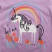 2015 New Little Maven Summer Baby Girl Children Horse Purple Cotton Short Sleeve T-shirt