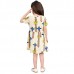Kid Girls Short Sleeve Cartoon Pattern Printed Dress