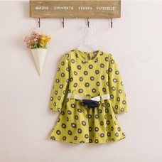 Baby Children Girls Princess Spots Dress Flower Belt Skirt