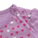 2015 New Little Maven Baby Girl Children Elephant Purple Cotton Short Sleeve T-shirt Top