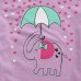 2015 New Little Maven Baby Girl Children Elephant Purple Cotton Short Sleeve T-shirt Top