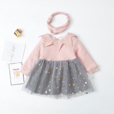 Girls Children Long Sleeve Dress For 2Y-7Y