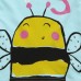 2015 New Little Maven Summer Baby Girl Children Bee Green Cotton Long Sleeve T-shirt