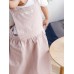 Children Girls Japanese Style Gardening Cooking Cotton Linen Aprons Pockets Dress