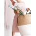 Children Girls Japanese Style Gardening Cooking Cotton Linen Aprons Pockets Dress