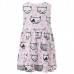 Cute Kid Girls Sleeveless Cartoon Cat Printed Dress
