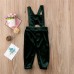 Girls Children Solid Color Back Cross Jumpsuit for 2Y-7Y