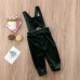 Girls Children Solid Color Back Cross Jumpsuit for 2Y-7Y