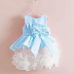 Children Girls Princess Big Bowknot Stitching Styles Dress