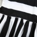Kid Girls Casual Long Sleeve Striped Dress with Pocket