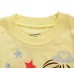 2015 New Little Maven Summer Baby Girl Child Sea Horse Yellow Cotton Short Sleeve T-shirt