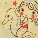 2015 New Little Maven Summer Baby Girl Child Sea Horse Yellow Cotton Short Sleeve T-shirt