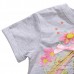 2015 New Little Maven Baby Girl Children Cute Rabbit Grey Cotton Short Sleeve T-shirt Top