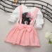 New Baby Kids Girl Cotton Long Sleeve Polka Dots Party Princess Dress