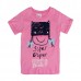 2015 New Summer Baby Girl Children Pink Cotton Short Sleeve T-shirt
