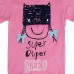 2015 New Summer Baby Girl Children Pink Cotton Short Sleeve T-shirt