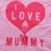 2015 New Little Maven Summer Baby Girl Children Heart Pink Cotton Short Sleeve T-shirt