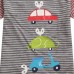2015 New Little Maven Summer Baby Girl Children Car Stripe Cotton Long Sleeve T-shirt