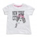 2015 New Little Maven Baby Girl Children Glasses Dog White Cotton Short Sleeve T-shirt Top