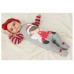 Baby Boys Girls Christmas Striped Romper Jumpsuit Hat Set