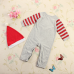Baby Boys Girls Christmas Striped Romper Jumpsuit Hat Set