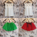 Baby Girls Flower Sheer Sleeveless Dress Top Skirt Set