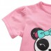 Little Maven Baby Girl Children Panda Red Cotton Short Sleeve T-shirt Top