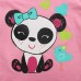 Little Maven Baby Girl Children Panda Red Cotton Short Sleeve T-shirt Top