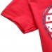 2015 New Little Maven Summer Baby Girl Children Heart Red Cotton Short Sleeve T-shirt
