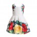 Kid Girls Flowers Printed Sleeveless Princess Dress