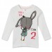 2015 New Little Maven Summer Baby Girl Children Rabbit White Cotton Long Sleeve T-shirt